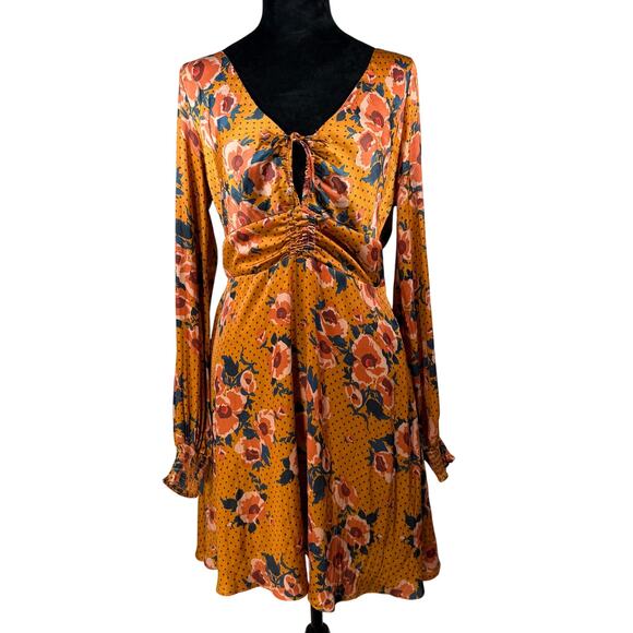 Free People Morning Light Floral Mini Dress Women’s XS Yellow Boho - Picture 7 of 13
